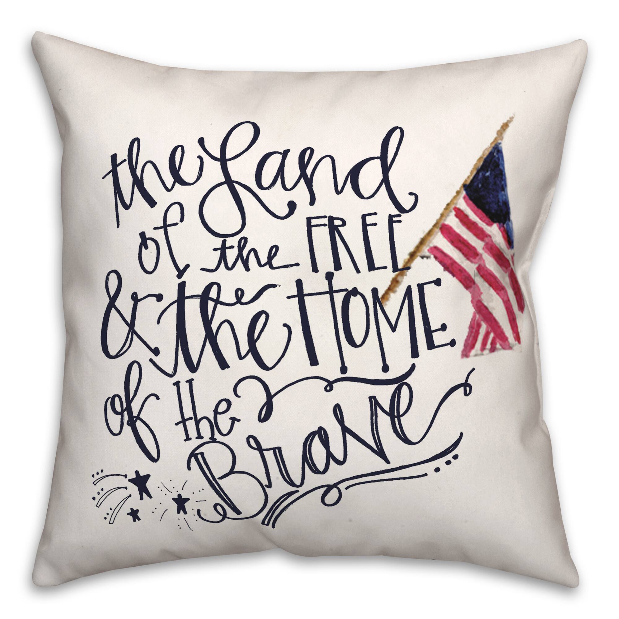 Land of the Free Throw Pillow